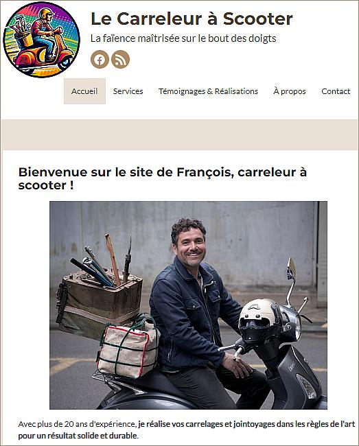 Home page du site Le Carreleur à Scooter